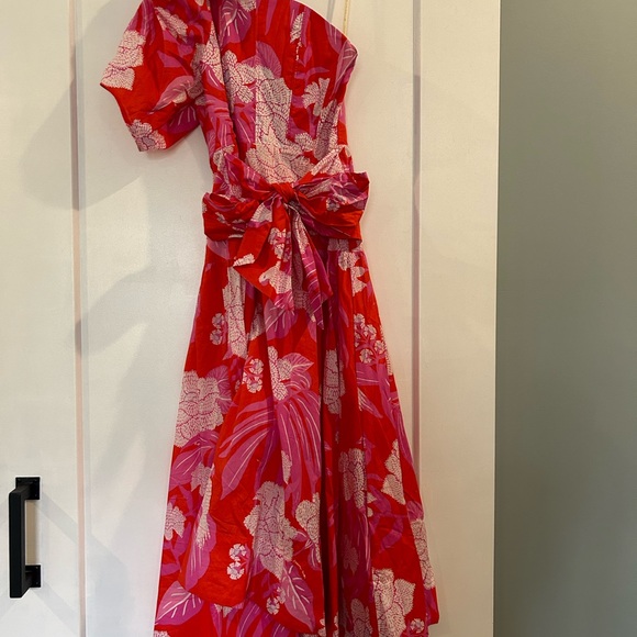 FARM Rio Red One-Shoulder Ruched Sundress - Picture 5 of 7